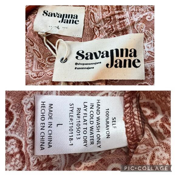 Savanna Jane New Bandana Print One Shoulder Ruffle Peplum Hem Top Large Western - Picture 9 of 12